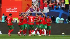 كأس العرب / قطر 2025 المغربي الرديف يتغلب على نظيره القمري ( 3-1 )